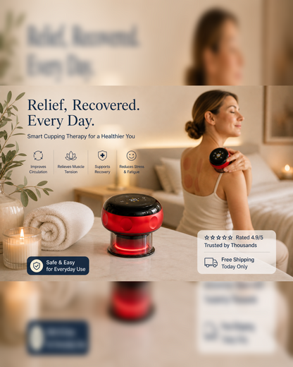 ReliefPath™ Smart Cupping + Red Light Therapy Device
