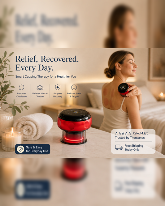 ReliefPath™ Smart Cupping + Red Light Therapy Device